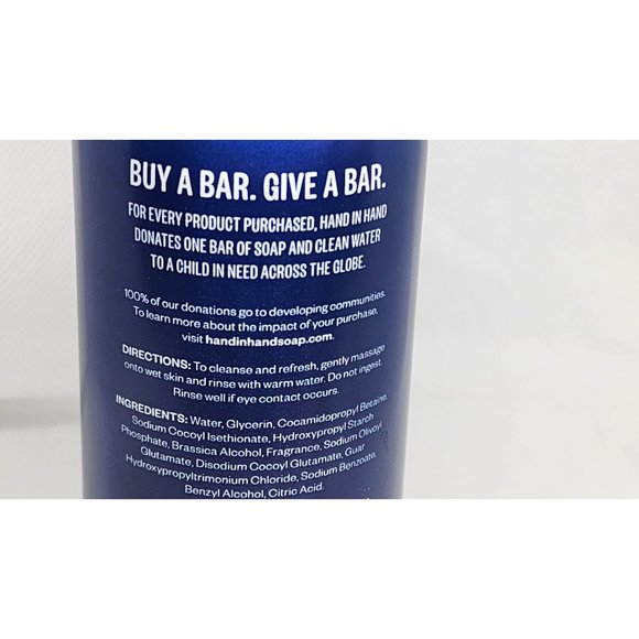 Hand In Hand Sustainable Suds: Cactus Blossom, Bergamot & Crisp Basil Body Wash - Picture 9 of 11